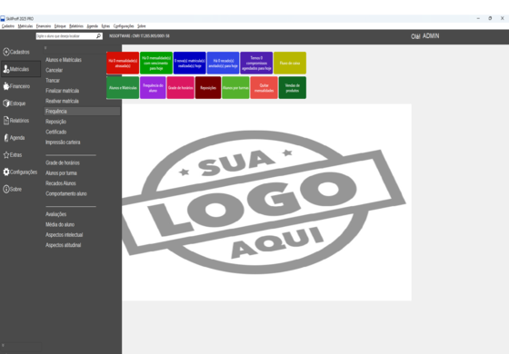 SkillProff 2025 Janela principal - Menu Matrículas
